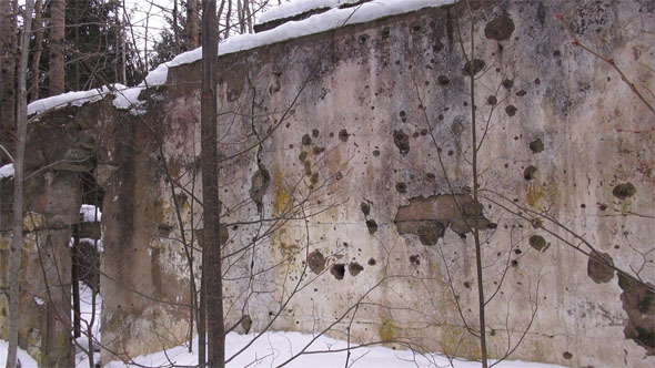 Shot Wall From World War 2  alt