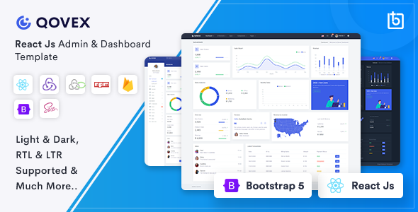 Qovex - React Js Admin & Dashboard Template