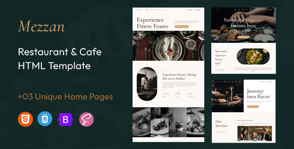 Mezzan | Restaurant & Cafe HTML Template – 0 Sold!