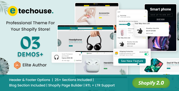 Techhouse - Electronics & Gadgets Shopify Theme