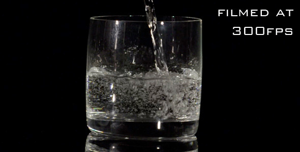 Glass of Water, Slow Motion, Filmed at 300FPS