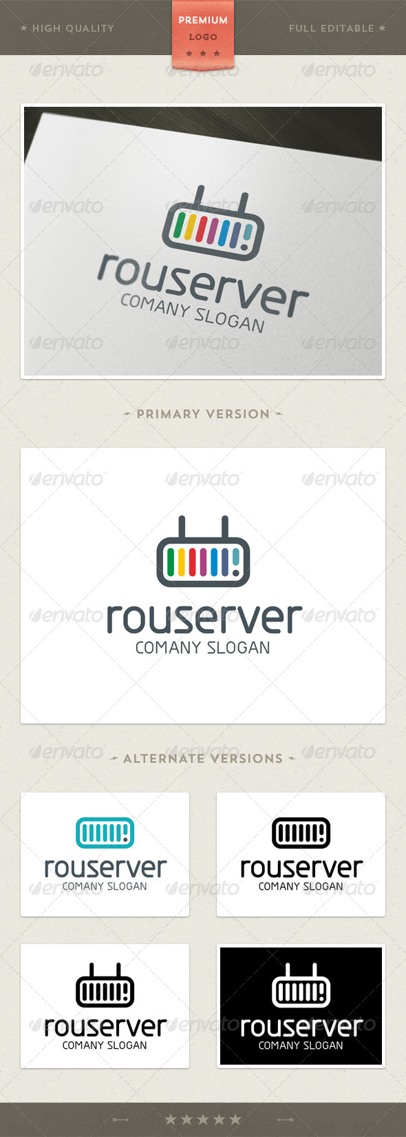 Router & Server Logo Template