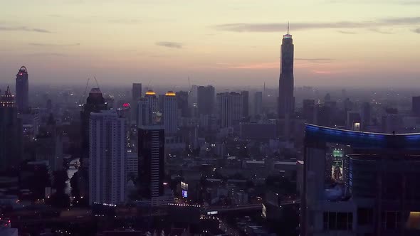 Sukhumvit Aerial View in Central Bangkok in Thailand