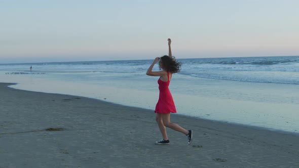 Cheerful Girl on The Beach