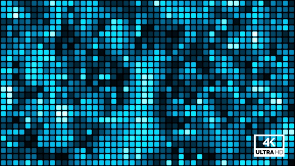 Blue Digital Dots Led Display Background Animation Looped V5
