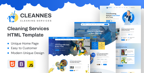 Cleannes - Cleaning Services HTML Template