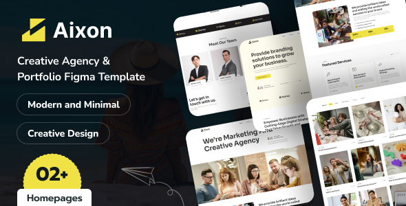 Aixon – Creative & Digital Agency Figma Template