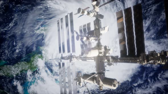 Earth and Outer Space Station Iss alt