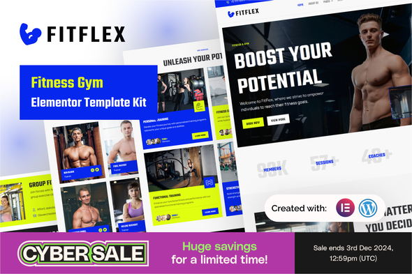 FitFlex - Fitness Gym Elementor Template Kit