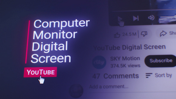 Computer Monitor Digital Screen | YouTube