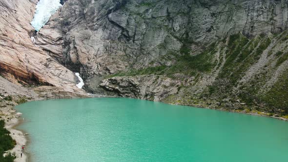 Briksdalsbreen glacier arm of Jostedalsbreen, Briksdalsbre, Norway