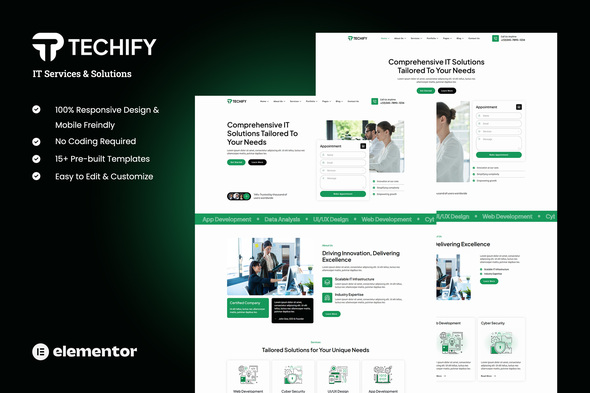 Techify - IT Services & Solutions Elementor Template Kit