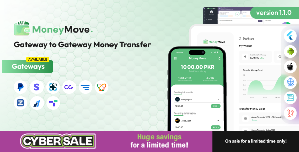 MoneyMove - Gateway to Gateway Money Transfer Platform Full Solution