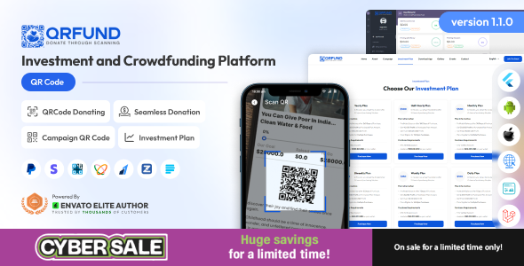 QRFund - Investment and Crowdfunding Platform with QR Code Full Solution