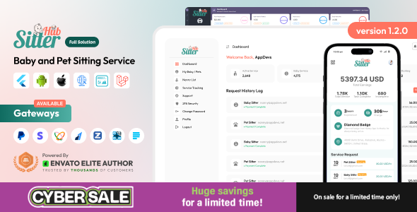 SitterHub - Baby and Pet Sitting Services Platform Full Solution