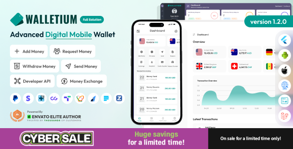 Walletium - Digital Wallet and Payment Gateway Full Solution