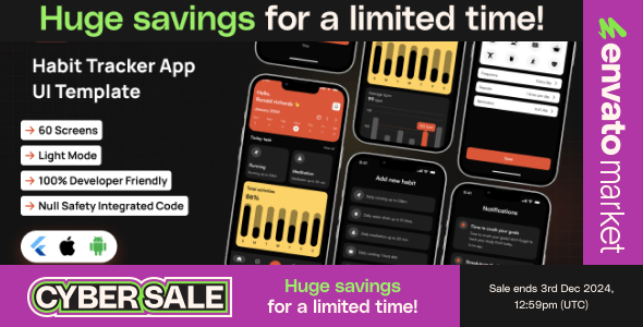DailyMinder UI Template | Flutter Habit Tracker & Routine Planner App