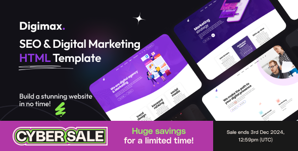 SEO & Digital Marketing Agency Template - Digimax