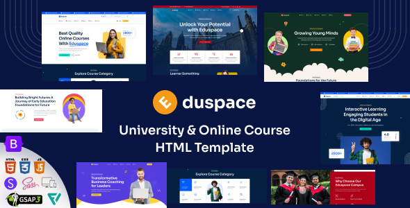 Eduspace – Online Course, Education & University HTML Template – 0 Sold!