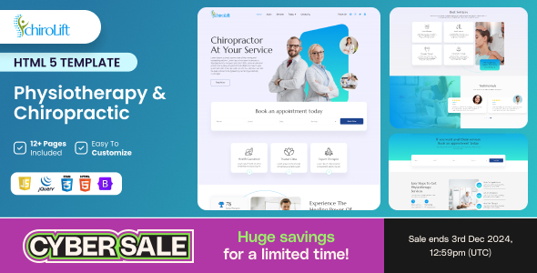 Chirolift - Physiotherapy & Chiropractic HTML5 Website