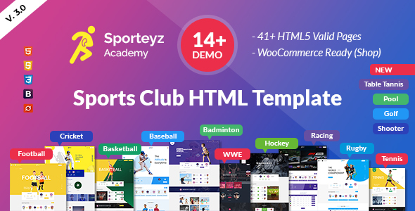 Sporteyz | Sports Live Event and Club HTML Template