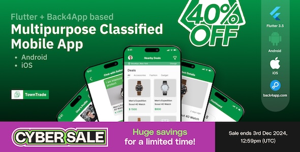 TownTrade - Flutter based multi-purpose classified Mobile App