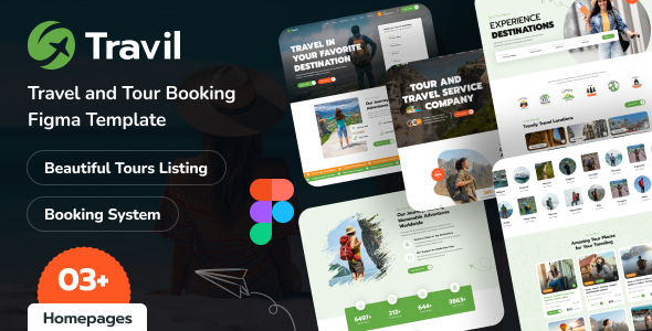Travil – Tours and Travel Figma Template