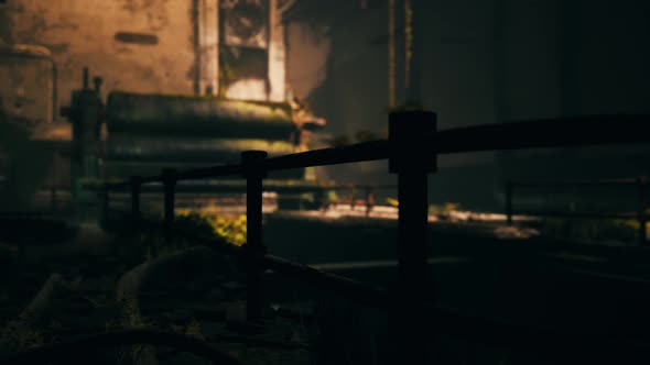 Industrial Interior of Abandoned Repair Station alt