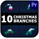 Christmas Branches With Snow Animations | Premiere Pro MOGRT - VideoHive Item for Sale