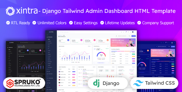 Xintra - Django Tailwind CSS Admin Dashboard Template