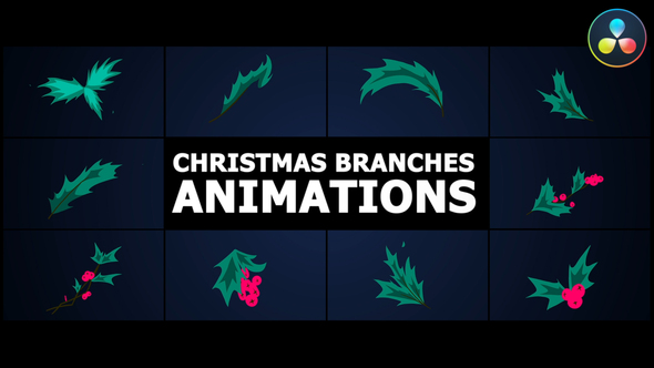 Christmas Branches Animations | DaVinci Resolve