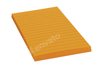 yellow notebook isolated on white