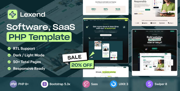 Lexend - Software, SaaS & Startup PHP Template