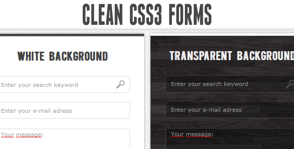 Clean CSS3 input forms