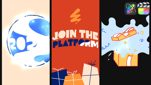 Xmas Gifts Vertical Logo for FCPX alt