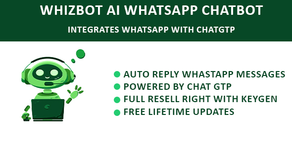 WhizBot AI WhatsApp ChatBot (ChatGPT & Whatsapp Chatbot )