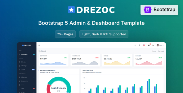 Drezoc - Admin & Dashboard Template