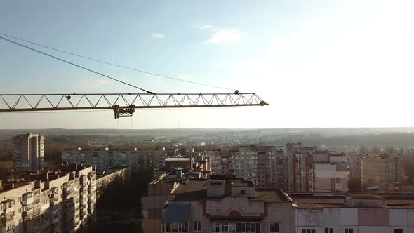 Yellow crane under construction