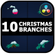 Christmas Branches With Snow Animations | DaVinci Resolve - VideoHive Item for Sale