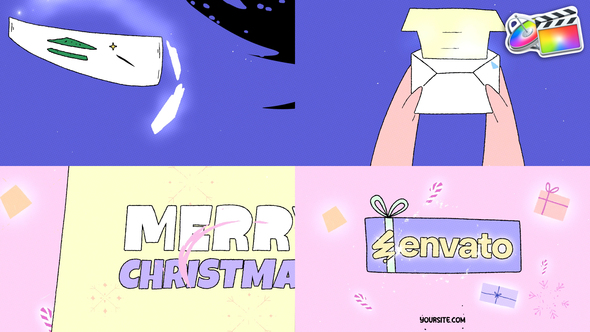 Christmas Letter Logo Opener for FCPX alt