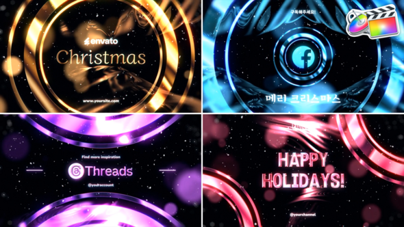 Christmas Wishes Time Typography for FCPX alt