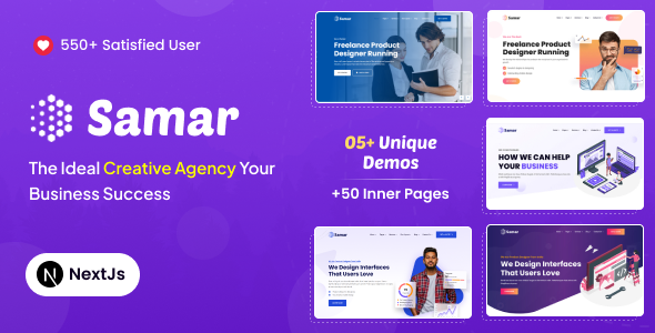 Samar | Creative Agency React  NextJs Template