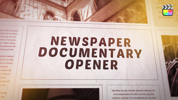 Newspaper History Slideshow - FCPX alt