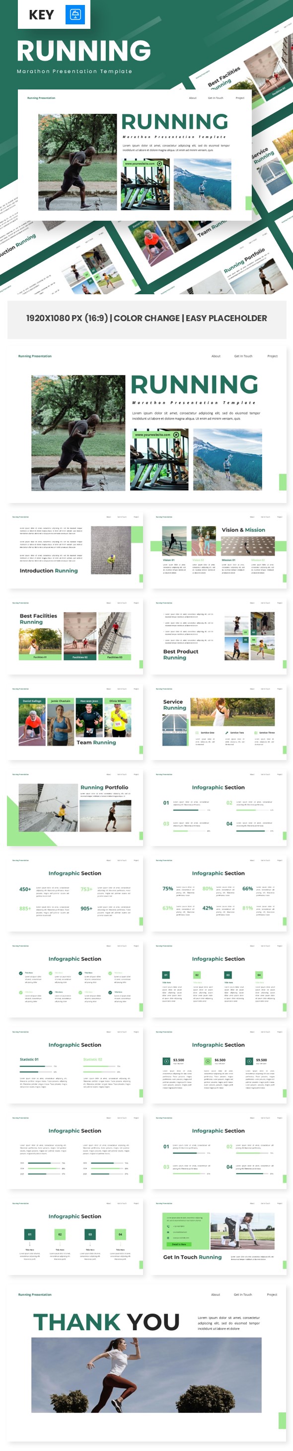 Running - Marathon Keynote Templates