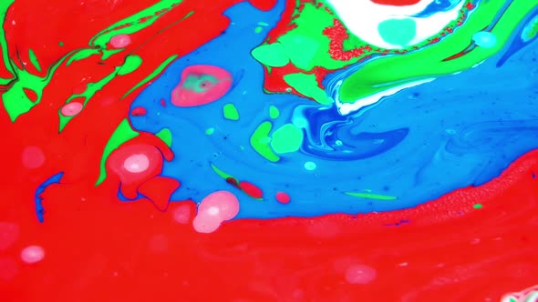 Swirling And Explosion Colour Of Mixed Paint 