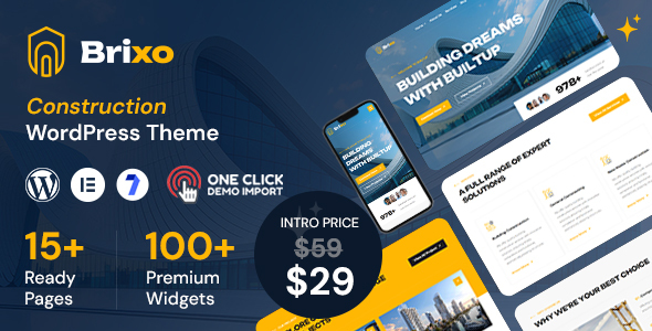 Brixo - Construction WordPress Theme