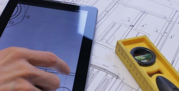 Using Tablet While Working with Blueprints