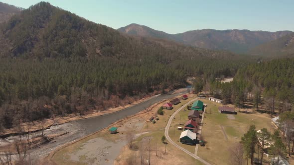 Aerial View of Camping Houses