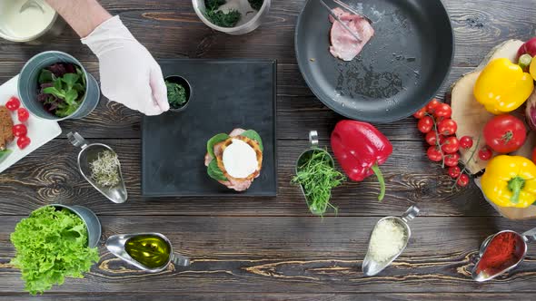 Food Ingredients Wooden Background