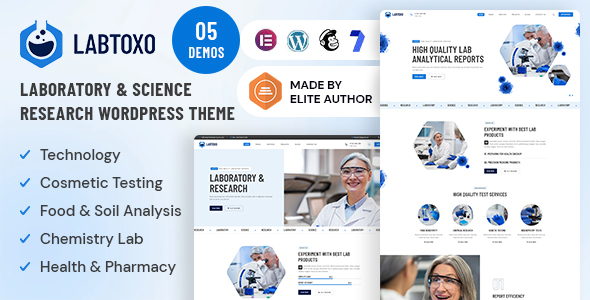 Labtoxo – Laboratory & Science Research WordPress Theme